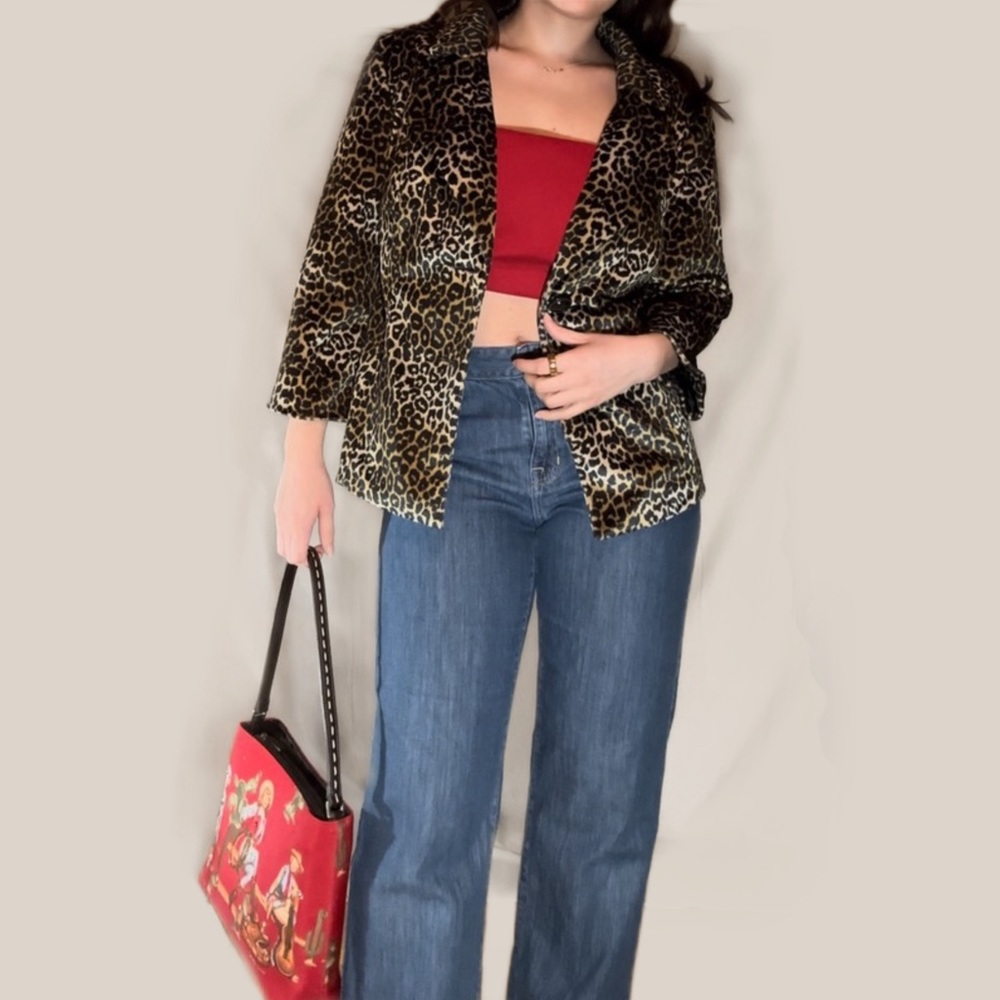 y2k Cheetah Print Blazer